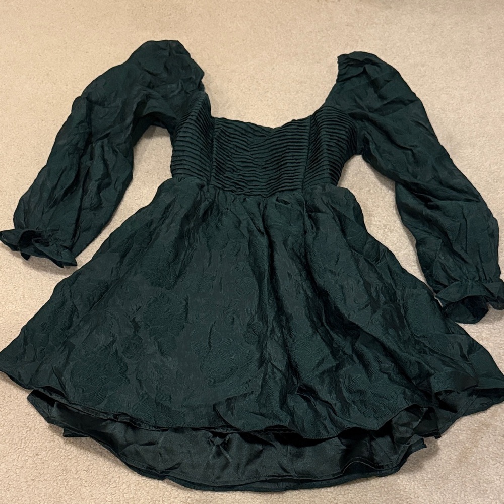 Lulu's Dark Green Mini Dress
